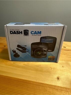 DASH CAM HD 1080p Car DVR with Night Vision - Black